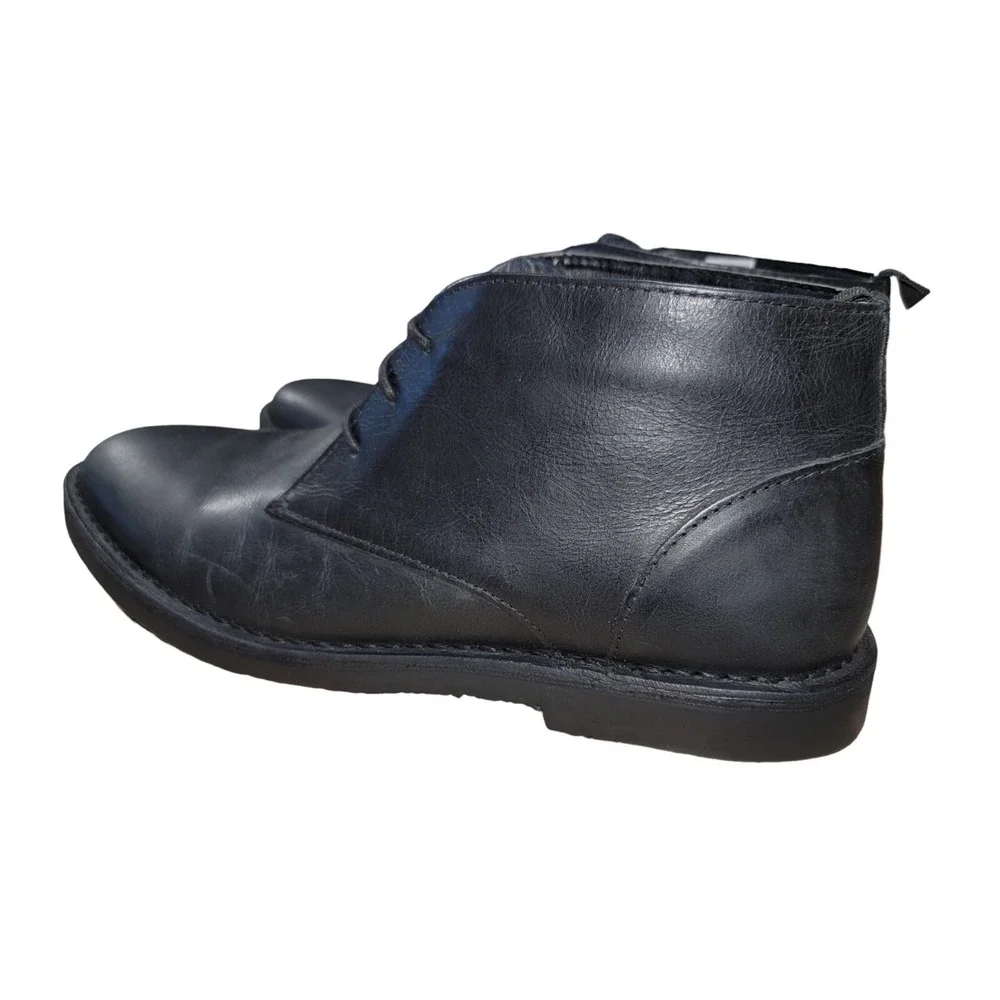 Aiden & Mason Men's Vivialdi Black Leather Chukka Dress Boots Size 10.5